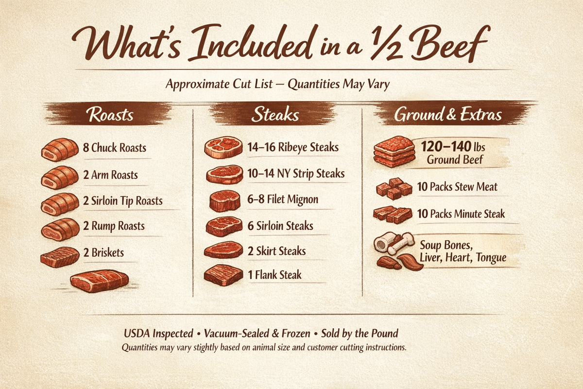 1/2 Beef- Local Pickup Deposit February 2027